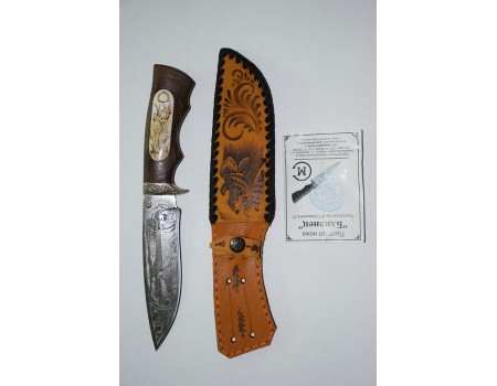 Нож Близнец (кован. ст. 95Х18, венге, литье, кость, гравировка)