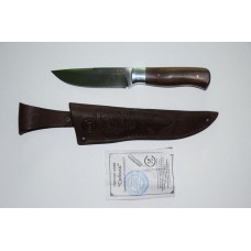 Нож Соболь (кован. ст. Х12МФ, дюраль, орех)